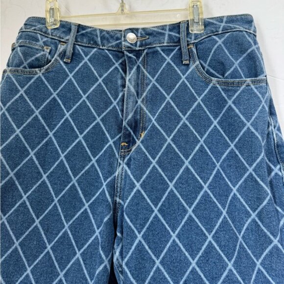 Hollister Ultra High Rise Dad Jean Wide Straight Leg Check Zip Pocket Stretch 29 - Picture 10 of 16